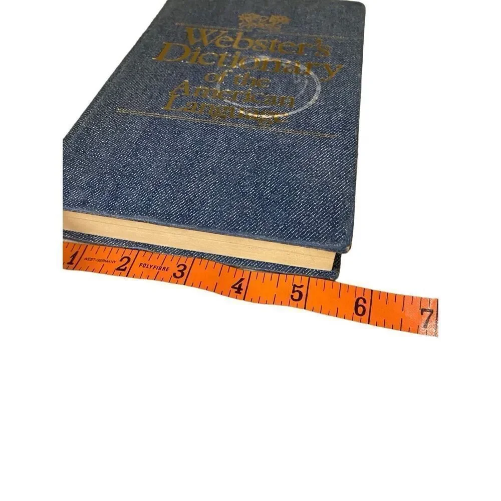 1976 Websters Dictionary Of The American Language Denim Hardcover Book